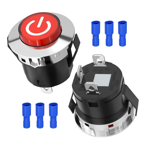 Vista 8 de RVBOATPAT Interruptor de palanca 12V 3 bandas Panel de interruptor basculante universal DC 12V 20A Interruptor basculante con indicador LED Cubierta