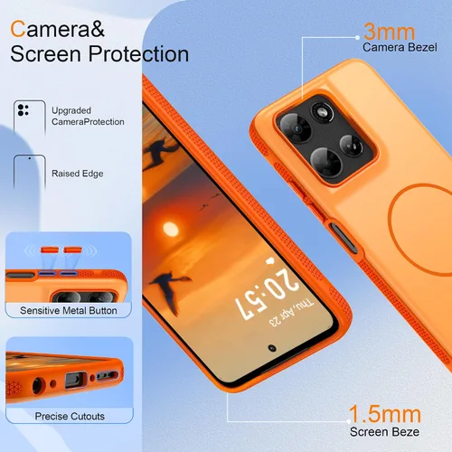 Vista 570 de Jshru Funda para Samsung Galaxy S26 Plus/Galaxy S25 Plus: para Galaxy S24 Plus [compatible con Magsafe] [2 protectores de pantalla HD] cubierta