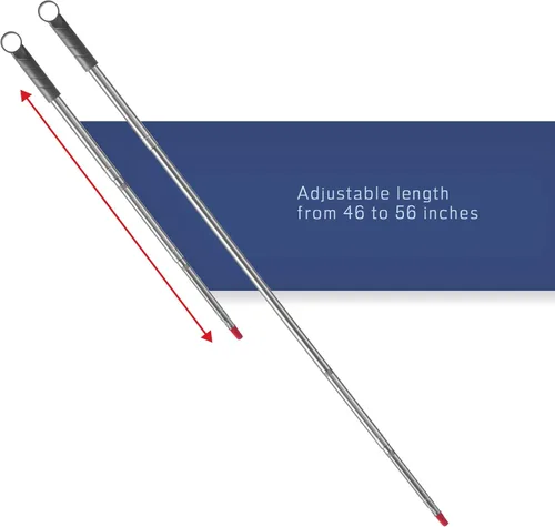 Vista 4 de Mopa húmeda de viscosa prémium para madera dura, laminado, suelos de baldosas con mango de acero inoxidable extensible hasta 56 pulgadas