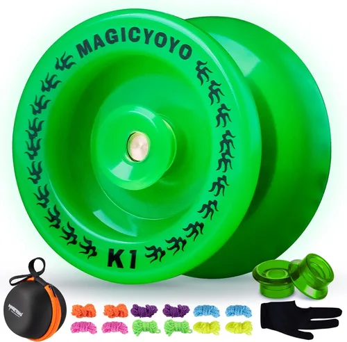 Vista 17 de Magicyoyo - YoYo K1-Plus con bolsa Yoyo + 3 cuerdas y guante Yo-Yo de regalo, K1 Responsive nueva versión, Azul