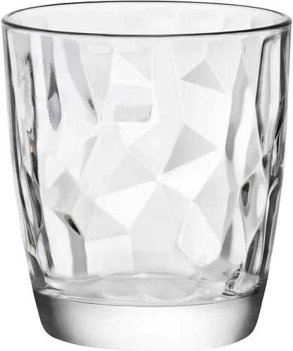Bormioli Rocco Diamond - Vasos dobles a la antigua, transparentes, juego de 6, 13-1/4 onzas