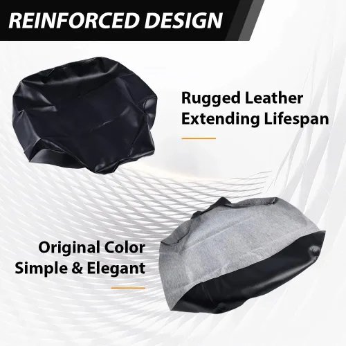 Vista 8 de PIT66 Funda de asiento de piel de PVC negra compatible con Honda Rancher 350 2000-2006