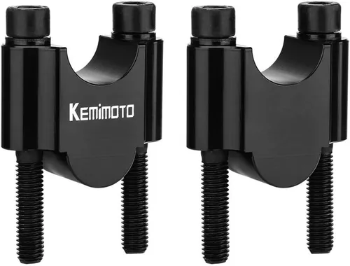 Vista 7 de KEMIMOTO Elevadores de manillar de motocicleta de 1 pulgada, elevadores de motocicleta de aleación de aluminio, compatibles con Sportster Softail