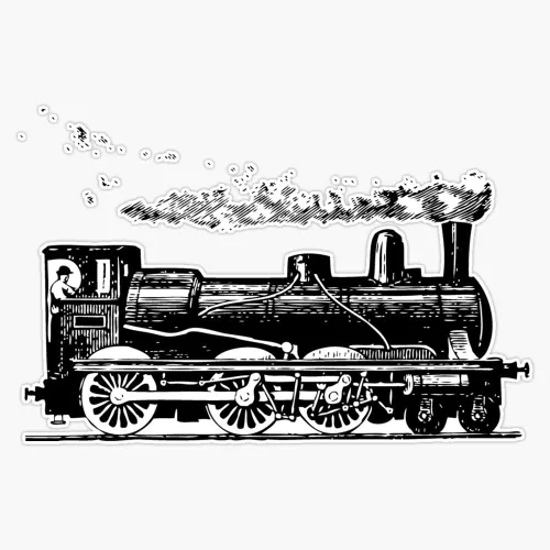 Pegatina impermeable de vinilo de tren europeo vintage para coche, portátil, ventana, 5 pulgadas