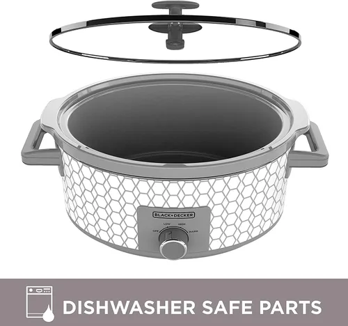 Vista 5 de Black+Decker Olla de cocción lenta con control de dial de 7 cuartos