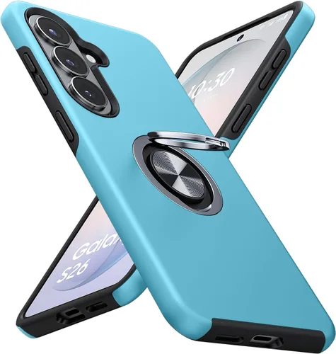 Vista 54 de JAME Funda para teléfono Samsung Galaxy A17/A26 5G con protector de pantalla [2 paquetes] Soporte de anillo Soporte Soporte de doble capa Militar a