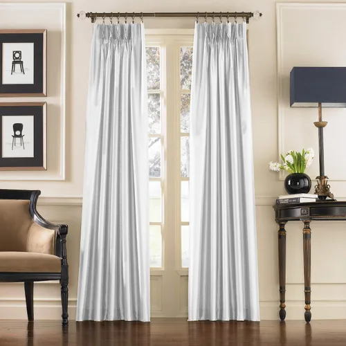 Vista 6 de Curtainworks Cortina Marquee de Seda Sintética con Pliegues Pinzados, 1 Panel, 30 por 84 pulgadas, Bronce