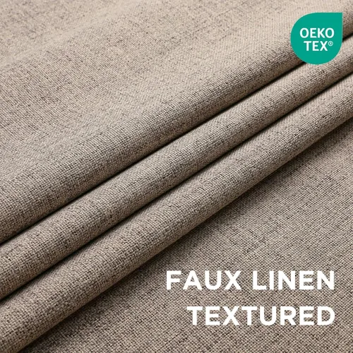 Vista 72 de CUCRAF - Juego de 2 paneles de cortinas de ventana con oscurecimiento total del 100%, de 54 pulgadas de largo, con aspecto de lino falso, cortinas