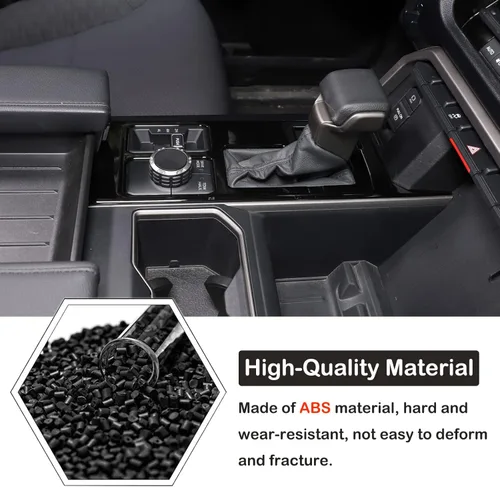 Vista 147 de Aunginsy Marco para panel de cambio de marchas con caja de almacenamiento Compatible con Toyota Tundra/Sequoia 2022-2024 2025 Protector contra