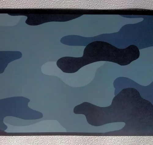 Vista 6 de Papel pintado camuflaje camuflaje pared frontera - azul
