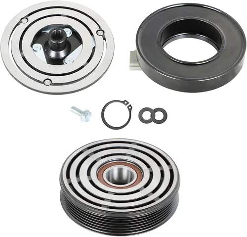 labwork Kit de montaje de bobina de embrague del compresor del A/C de CA con reemplazo de polea para Ford F150 4.6L 5.4L 2002-2003