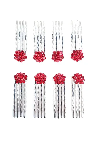 Vista 14 de Soho SAM01A-2002 - Juego de accesorios para el cabello, 8 piezas de diadema decorativa de cristal para mujeres y niñas, transparente