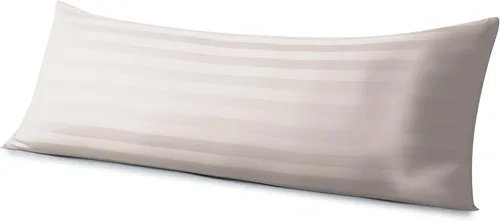 Vista 33 de Juego de 2 protectores de almohada de algodón egipcio 100%, tejido satinado de 400 hilos, protectores de almohada estilo cremallera de fácil cuidado