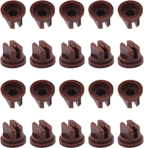 Vista 23 de MroMax Punta de pulverización de ventilador plano, boquilla de plástico de 110 grados de apertura de 0.006 in, 5 piezas (verde)