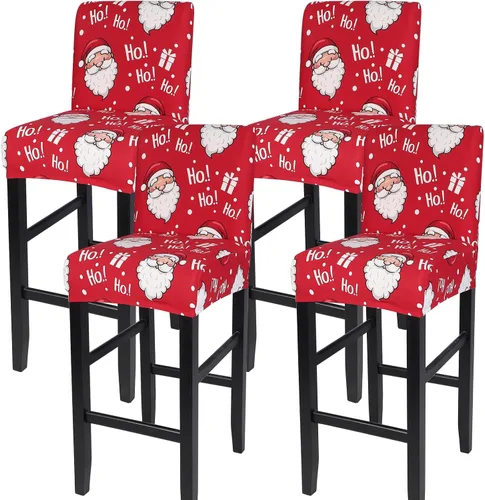 Vista 25 de SearchI Juego de 2 fundas para taburetes de bar, fundas de asiento de taburete elásticas y lavables, fundas para sillas de altura de mostrador