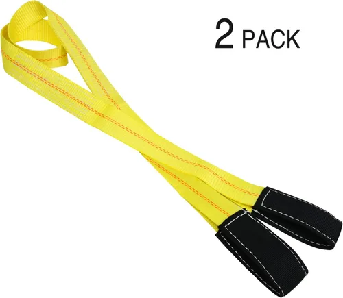 Vista 6 de Trekassy Paquete de 2 correas de elevación de 6 x 2 pulgadas, correas de elevación de 6 pies con capacidad nominal de cesta de 9,400 libras, correa