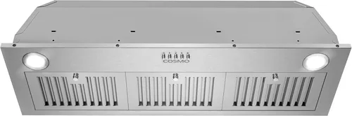 Vista 21 de COSMO COS-30IRHP 30 pulgadas Colección Lumin Campana Extractora de Inserción Canalizada de 380 CFM, Controles de Botón, Luces LED, Acero Inoxidable