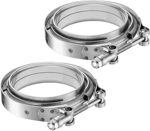 Vista 17 de Abrazadera de banda en V de 2,0 pulgadas con brida macho hembra universal 304 acero inoxidable para coche 1PC