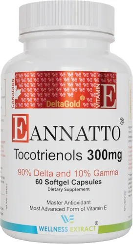 Vista 10 de WELLNESS EXTRACT Eannatto Tocotrienoles Suplementos de vitamina E sin tocoferol, sin OMG, sin gluten y antioxidante (125 mg 30 cápsulas blandas)