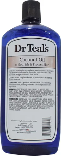 Vista 4 de Dr Teal's Set de regalo variado de baño espumoso (paquete de 2, 34 onzas Ea) – Baño de melatonina para dormir, nutrir y proteger con aceite de coco