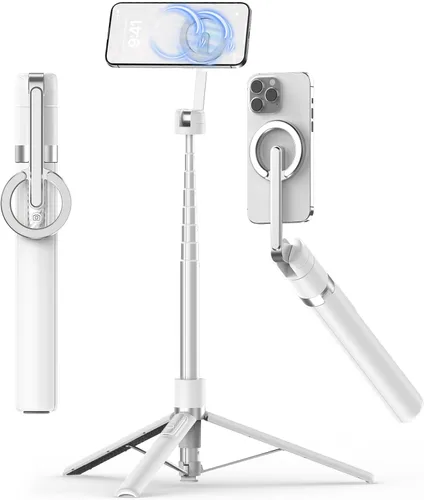 Vista 11 de TONEOF Trípode de palo de selfie magnético de 68" con soporte magnético fuerte de aluminio para Magsafe, soporte de trípode para teléfono de viaje