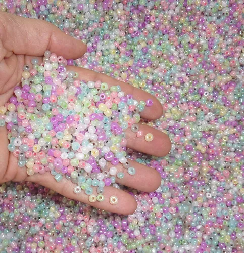 Vista 9 de Surtido de cuentas sueltas, manualidades, pulseras, kit de cuentas, multicolor a granel de cuentas de semillas 6/0 de 0.157 in, kit de fabricación
