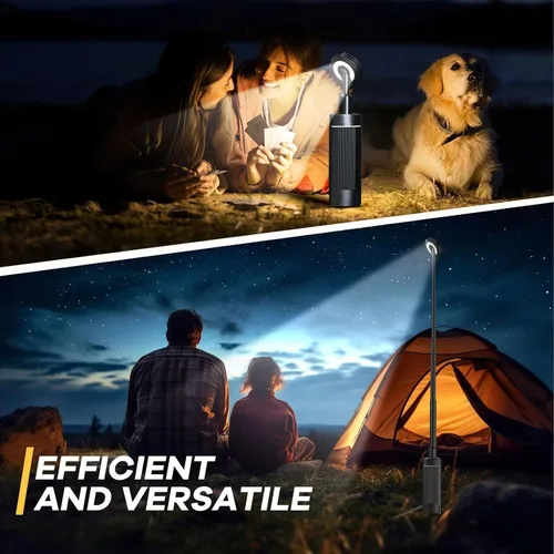 Vista 8 de Linterna de Camping 1 Unidad, Linterna de Camping Recargable, Luz de Trabajo LED con Soporte, Batería de 10800mAh, Lámpara de Camping Portátil