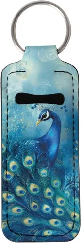 Vista 13 de Suobstales Chapstick - Llavero con clip en la manga de la bolsa para palillo labial, funda para bálsamo labial, protector de lápiz labial