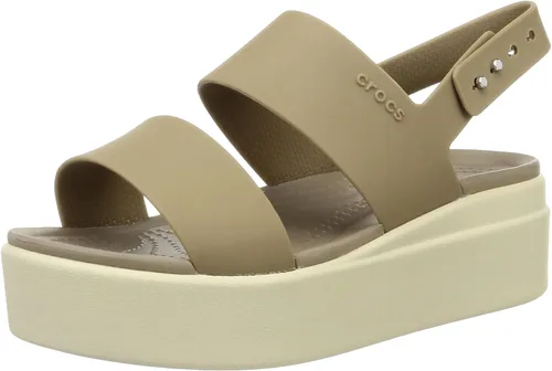 Crocs Sandalia Brooklyn de cuña baja para mujer