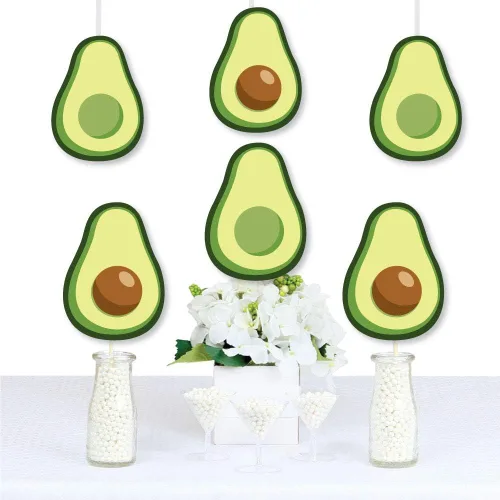 Vista 2 de Big Dot of Happiness Hello Avocado – Decoraciones DIY Fiesta Party Essentials – Juego de 20 recortes en forma de aguacate – Verde