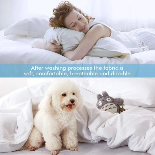 Vista 2 de Para todas las estaciones Lujoso juego de edredón de 3 piezas de algodón egipcio de 1000 hilos, tamaño King oriental 116 x 108, relleno