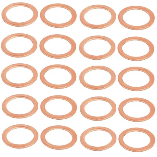 Vista 10 de YXQ Arandela de trituración de cobre de 0.394x0.551x0.059 in Junta de sello de anillo plano M10 (60 piezas)