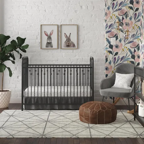 Vista 2 de Little Seeds Monarch Hill Ivy - Cuna de bebé de metal color negro