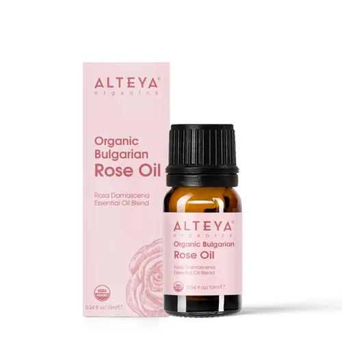 Alteya Aceite de rosa búlgaro orgánico USDA Rosa Damascena Otto Mezcla de aceites esenciales multiusos excelente para aromaterapia, fragancia,