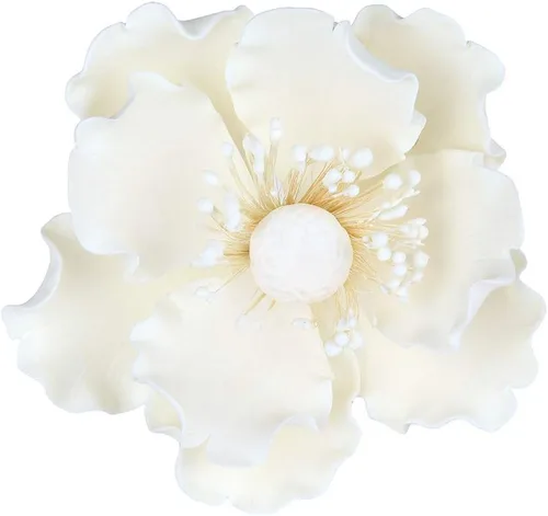 Vista 8 de O'Creme Anemone Gumpaste - Flor de azúcar de 3-1/4 pulgadas, para decoración de pasteles, decoración de pasta de azúcar para pasteles, decoración
