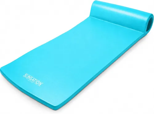 Vista 15 de TRC Recreation Sunsation 1.75" Thick Foam Pool Float Lounger w/ Headrest for Lounging & Sunbathing in Swimming Pools, Beaches & Lakes, 70" x 26 Azul