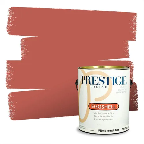 Vista 217 de Prestige Paints Pintura exterior e imprimación en uno, 1 galón, plano, coincidencia comparable de Valspar* Amber Rose*