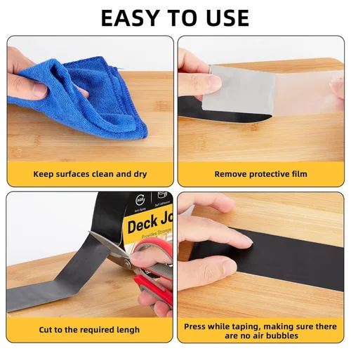 Vista 7 de Cinta de vigueta de cubierta de 2 pulgadas x 50 pies, cinta sellante de butilo impermeable para protección de cubierta, sellador ideal