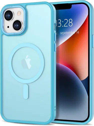 Vista 203 de Anuck - Funda magnética para iPhone 11 compatible con MagSafe, carcasa trasera mate translúcida dura, borde de TPU, delgada, resistente a impactos