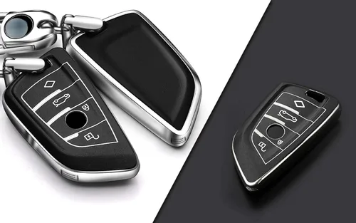 Vista 7 de Xotic Tech para BMW 1 2 3 4 5 6 7 Series X1 X3 X4 Key Fob Cover TPU Front+ABS Shell Back Case Protector de llave