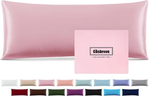 Vista 33 de Funda de almohada de seda para cabello y piel, de seda de morera, suave, transpirable, lisa de ambos lados, de seda natural, con cremallera, 1 Azul