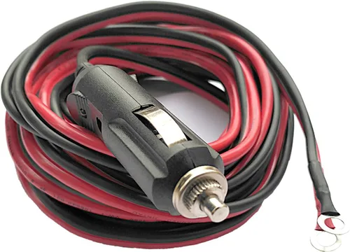 Vista 4 de Enchufe de cigarrillos macho a macho, 12 V, 15 A, cable de carga con luces LED y protección de fusible en ambos enchufes
