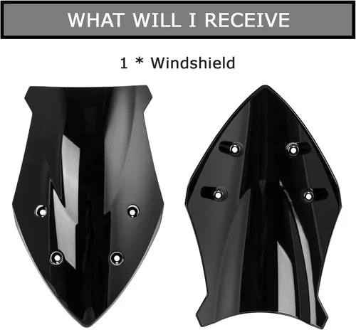 Vista 6 de Parabrisas doble burbuja para GSXS1000 GSXS1000F 2015-2021 (negro)