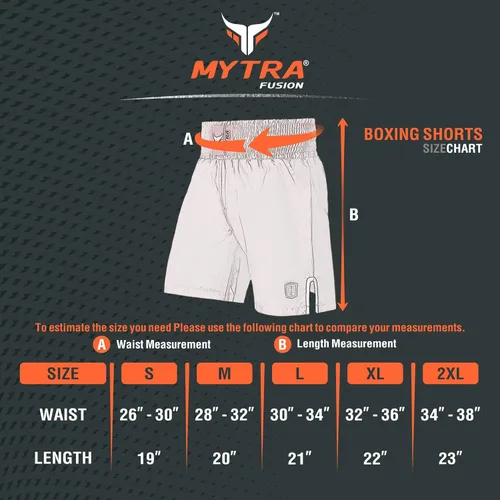Vista 3 de Mytra Fusion Boxing Shorts for Men Lightweight Muay Thai & Kickboxing Trunks with Stretch Waistband Ideal for Gym & Training