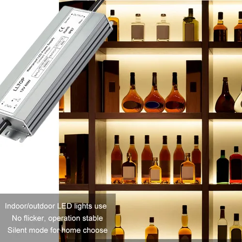 Vista 5 de LLTOP Controlador LED 60 Vatios Impermeable IP67 Fuente de Alimentación AC100-264V a 12V DC 5A Transformador de Bajo Voltaje Adaptador Ultra Delgado