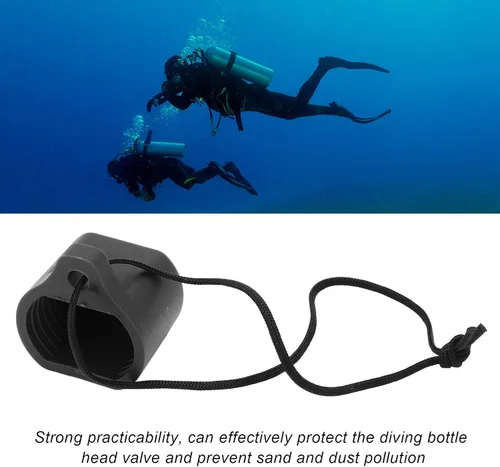 Vista 5 de BORDSTRACT Tapa de válvula de tanque de buceo, tapa de tapón de tanque de buceo de goma roscada, protector universal de tapa de válvula de tanque