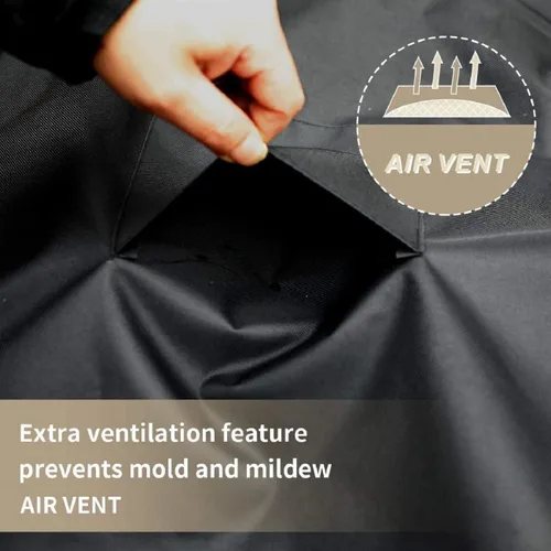 Vista 4 de Cubierta de columpio de patio con marco A, impermeable, 3 asientos, resistente a los rayos UV, protector contra la intemperie para muebles de patio