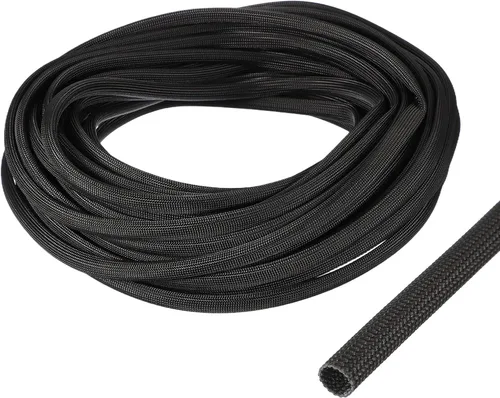 Vista 44 de uxcell Protector de Cable Aislante, 1mm/0.04 Pulgadas - 10m/33 Pies Manga de Fibra de Vidrio de Alta Temperatura Negra