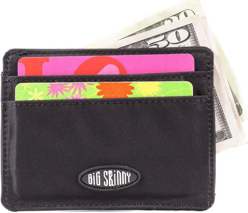 Vista 2 de Big Skinny Mini cartera delgada de cara abierta, con capacidad para hasta 9 tarjetas