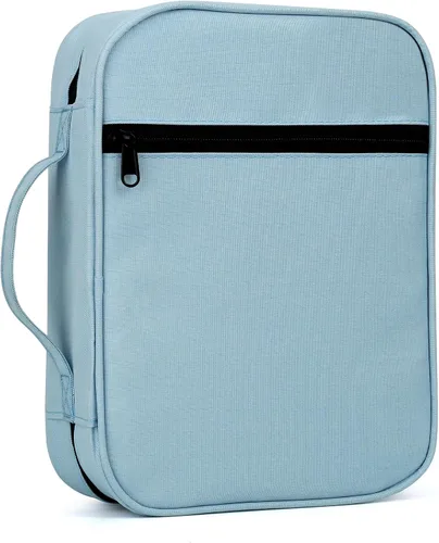 Vista 16 de GERMUN Funda para Biblia con Asa Duradera, Estuche de Transporte para Libros Bolsa de Iglesia para Biblia, Protectora con Bolsillo con Cremallera